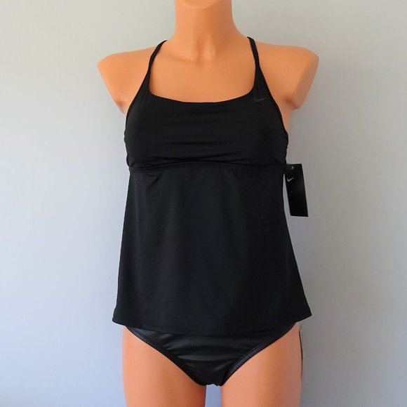 Nike Other - Nike NWT Cross-Back Black Active Tankini Set